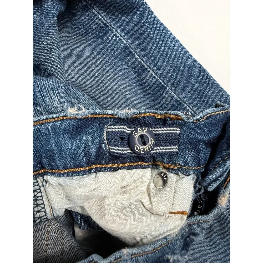 Gap Kids High Rise ’90s Loose Distressed Jeans Size 10 girls